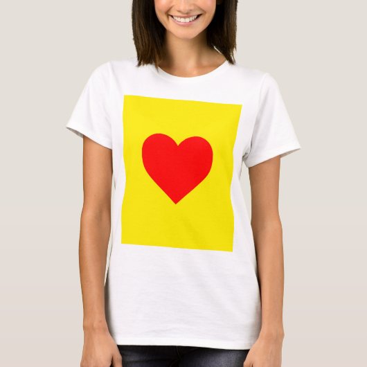 Red Heart Pop Art T-shirt (Voorkant)