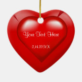 Red Heart Pop Ik hou van je keepaardse Ornament (Achterkant)