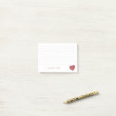 Red Heart Post-it® Notes (Op bureau)