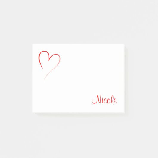 Red Heart Post-it® Notes (Voorkant)