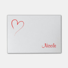 Red Heart Post-it® Notes