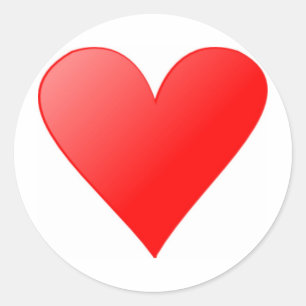 Red Heart Ronde Sticker