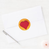 Red Heart Ronde Sticker (Envelop)