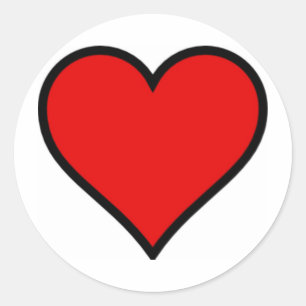 Red Heart Ronde Sticker