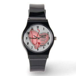 Red Heart School Nurse Horloge