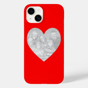 Red Heart Shape Foto Case-Mate iPhone 14 Hoesje