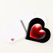 Red Heart Shaped Notebook Notitieboek (Binnen)