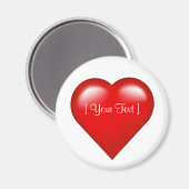 Red Heart  Sjabloon Magnet Magneet (Voorkant / Achterkant)