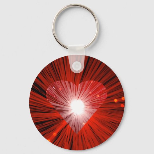 Red Heart sleutelhanger round (Voorkant)