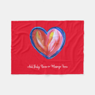 Red Heart Soft Fleece Custom Baby Blankets Deken