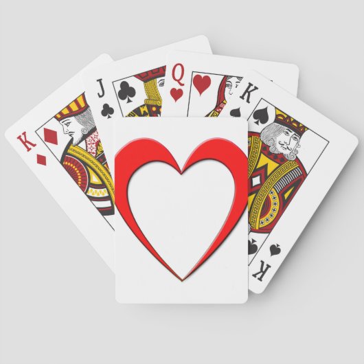 Red Heart Speelkaarten (Achterkant)
