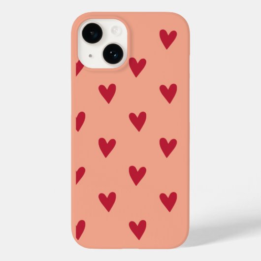 Red Heart-telefoon Case-Mate iPhone Case (Achterkant)