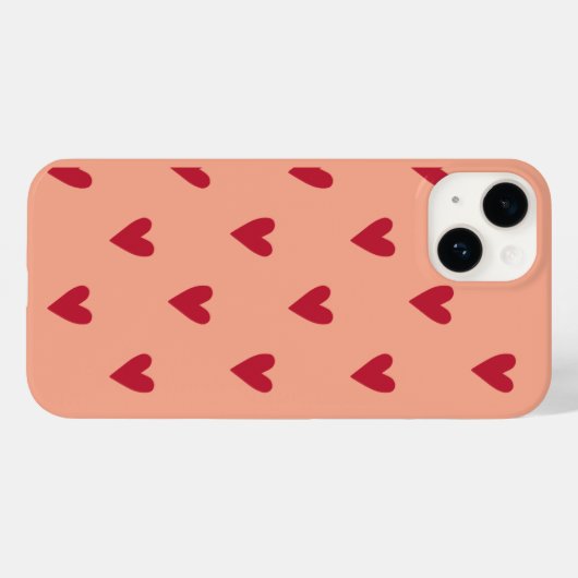 Red Heart-telefoon Case-Mate iPhone Case (Achterkant (horizontaal))