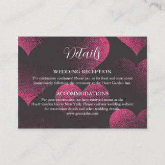Red Heart Theme Wedding Details Enclosure Cards Informatiekaartje