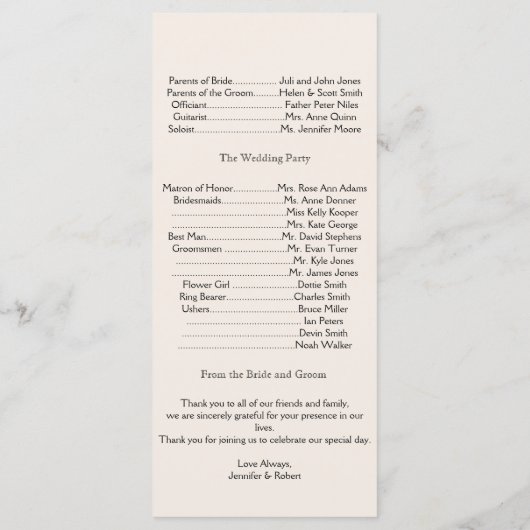 Red Heart Tree op het programma voor het huwelijk (Achterkant)