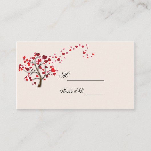 Red Heart Tree sur la carte de place Mariage ivoir (Devant)