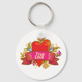 Red Heart True Love Sleutelhanger (Voorkant)