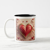 Red Heart Tweekleurige Koffiemok (Links)