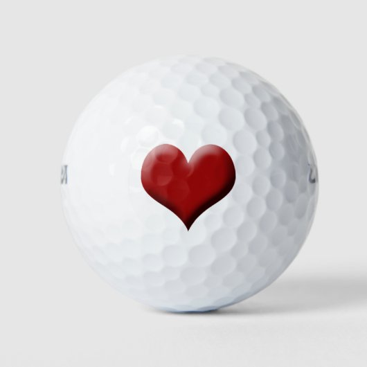 Red Heart Valentijn Golfballen (Voorkant)