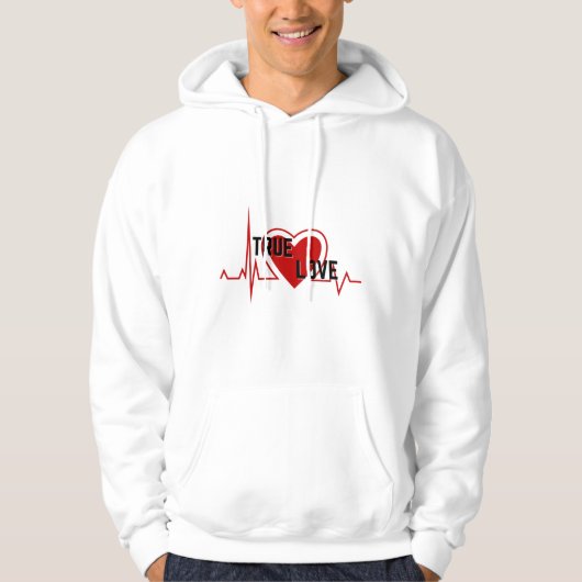 Red Heart Valentijn's Day Gelegenheid ware liefde Hoodie (Voorkant)