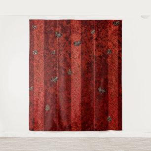 Red Heart Valentijnsdag Fotoachtergrond Afbeelding Wandkleed