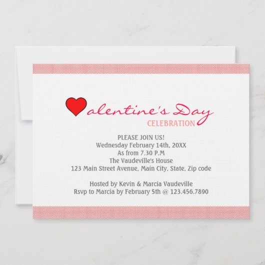 Red Heart Valentijnsdag Kaart (Voorkant)