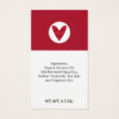 Red Heart Valentine's Day fait maison savon artisa (Dos)