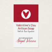 Red Heart Valentine's Day fait maison savon artisa (Devant)