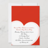 Red Heart Valentine's Day Party Invitation (Devant)