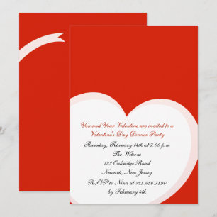 Red Heart Valentine's Day Party Invitation