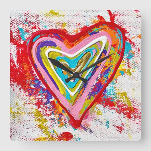Red Heart Wall klok (Voorkant)