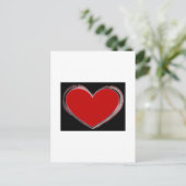 Red Heart White Pop Art Love Briefkaart (Staand voorkant)