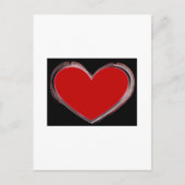 Red Heart White Pop Art Love Briefkaart (Voorkant)