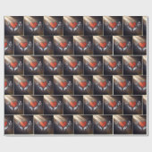 Red Heart with Hands Graffiti On a Brick Wall Cadeaupapier (Vlak)