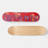 Red Hearts Alphabet Skateboard (Horz)