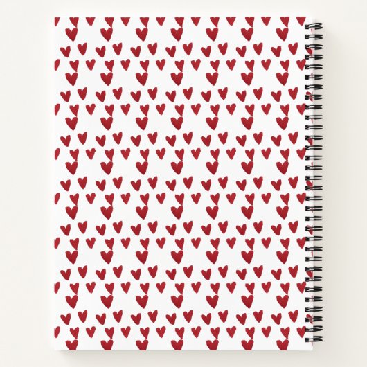Red Hearts Bullet Journal Notitieboek (Achterkant)