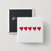 Red Hearts Button (Voorkant /achterkant)