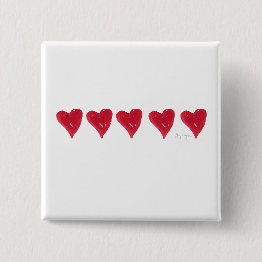 Red Hearts Button (Voorkant)