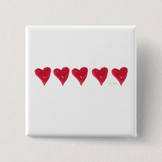 Red Hearts Button
