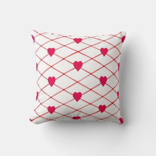 Red Hearts Criss Cross Quilt Patroon Kussens