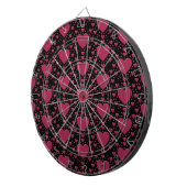 Red Hearts Decorative Dartboard Dartbord (Voorkant Rechts)