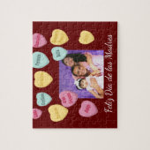 Red Hearts en aangepaste bericht | Moederdag Latin Legpuzzel (Verticaal)