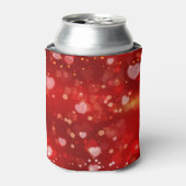 Red Hearts en Bokeh Blikjeskoeler (Blikje Voorkant)