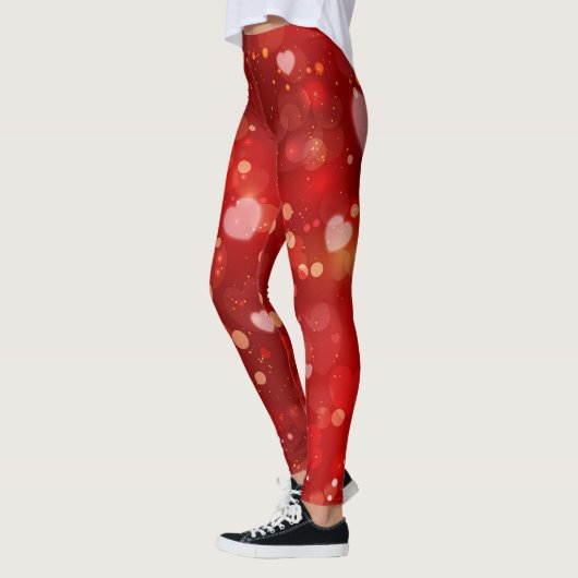 Red Hearts en Bokeh Leggings (Links)