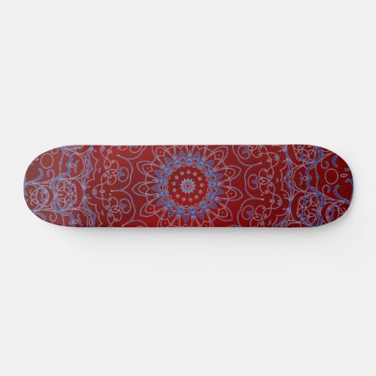 Red Hearts et Blue Lace Skateboard (Horz)