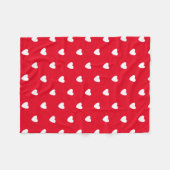 Red Hearts Fleece Blanket Deken (Voorkant (Horizontaal))
