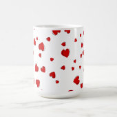 Red Hearts gepersonaliseerd Koffiemok (Center)