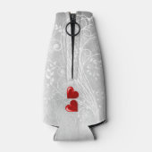 Red Hearts Glacière de bouteille personnalisée (Dos)