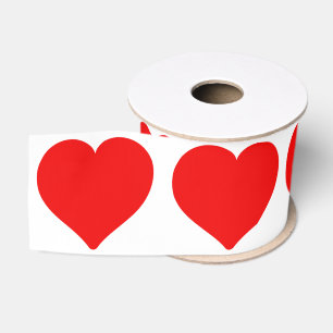 Red hearts grosgrain lint