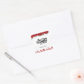 Red Hearts Happy Valentine's Day Vierkante Sticker (Envelop)